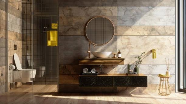 Luxury marble bathroom design in Wolverhampton, UK. Bespoke, high-end finishes for dream bathrooms. Location: Wolverhampton, United Kingdom